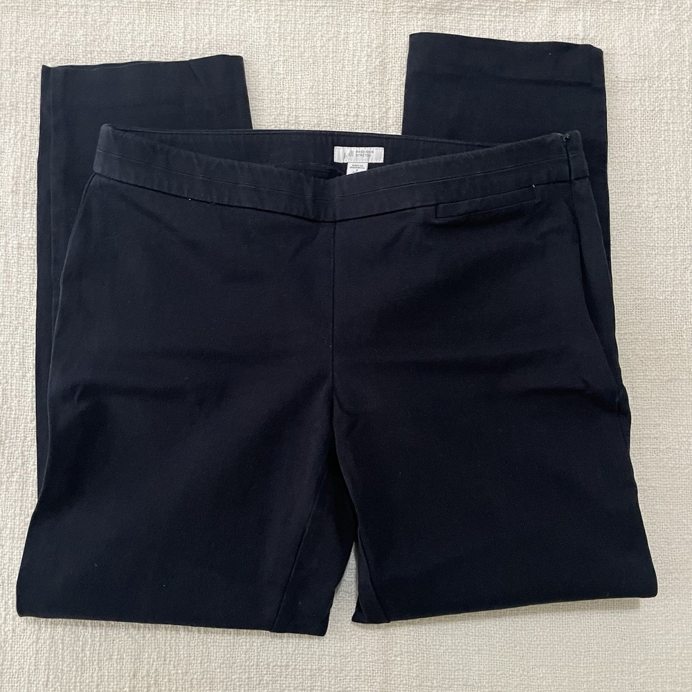 J. Jill Precision Stretch side zip Pants Navy Blue Women's 8 Petite
